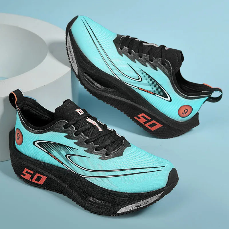 Baskets de sport pour homme FourSeasons, chaussures de course CarbonPlate, chaussures de marathon respirantes et confortables, chaussures d'entraînement d'athlétisme, marche