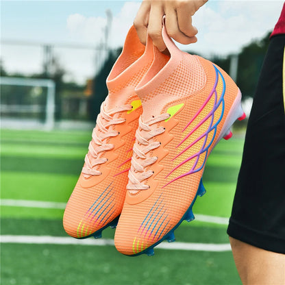 Superfly FG bottes de Football crampons de Football en plein air chaussures noires chaussures de Sport professionnelles souples bottes confortables respirantes grande taille