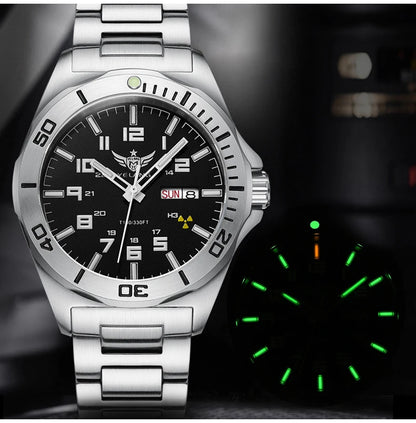 YELANG V1019 Men's Luminous Watch 44mm Mechanical Sapphire Miyota 8205 Automatic Movement 100m Waterproof Diver's Watch for Men