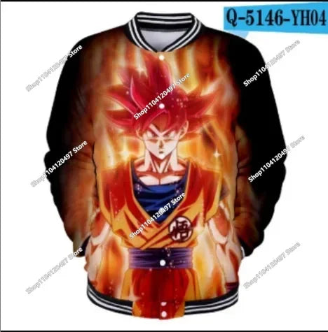 Dragon Ball Streetwear – baseballová uniforma pro muže a ženy, Son Goku, kostýmy pro dospělé, bundy, jarní a podzimní kabáty, svetry, mikiny, dárky