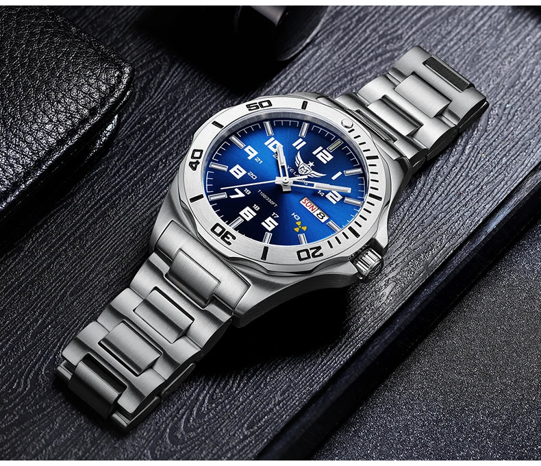 YELANG V1019 Men's Luminous Watch 44mm Mechanical Sapphire Miyota 8205 Automatic Movement 100m Waterproof Diver's Watch for Men