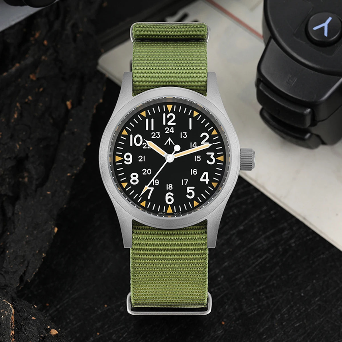 Militado ML05 38mm Vintage Watch VH31 Quartz Movement Field Watches Domed Sapphire Crystal With High Clear AR Coating Wristwatch