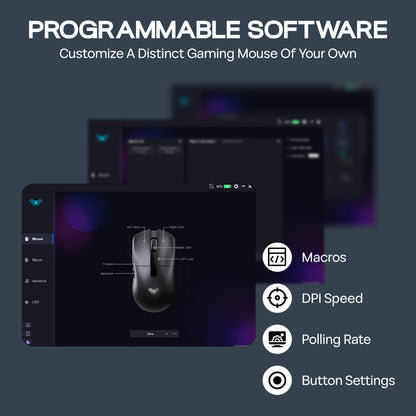 AULA SC590 PRO Wireless Gaming Mouse, Tri-Mode Bluetooth, 2.4GHz & Wired Gaming Mouse, 20000 DPI PAW3311 Sensor, 1000Hz Polling Rate RGB Gaming Mouse