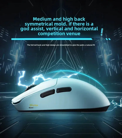 SCYROX V6 Wireless Gaming Mouse with PAW3950 Sensor, 8KHz Polling Rate, 24,600 DPI, 40g Ultra-Light Esports Mouse with 8K Receiver