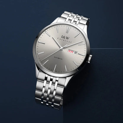 Carnival High-end Series I&W Brand Automatické mechanické hodinky Pánske vodotesné hodinky Oceľ 316L Safír Pánske hodinky na biznis