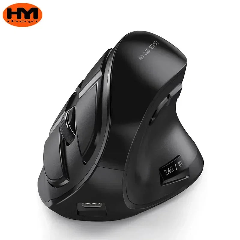 Original IHOYI Bluetooth Vertical Mouse Wireless USB2.4 the Third Mock Examination Charging Human Laptop Desktop Mouse Mute