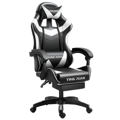 Chaise de jeu pour l'e-sport, chaise de bureau ergonomique inclinable avec support lombaire réglable et rotation à 360 degrés pour