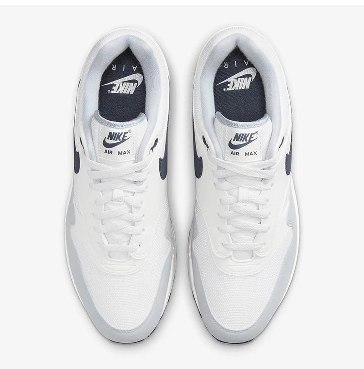 Nike Air Max 1 genuíno para homem, sapatilha desportiva retro de cano baixo com amortecimento Air FD9082-002