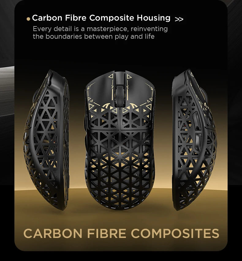 ATTACK SHARK R5 Tri-mode Ultra Wireless Gaming Mouse Carbon Fiber 8K, PAW3950MAX, 8000Hz Wireless Polling Rate, DPI up to 42000
