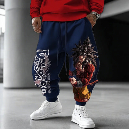 Poletne joggerske hlače Dragon Ball Goku s 3D-potiskom, hitro sušeče se, oversize, za prosti čas in hip hop, za moške, ženske in otroke, Y2k