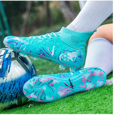 Men Professional Football Shoes Society Cleats Soccer Shoes Original Indoor Football Field Boots Grass Training TF/FG Sneaker