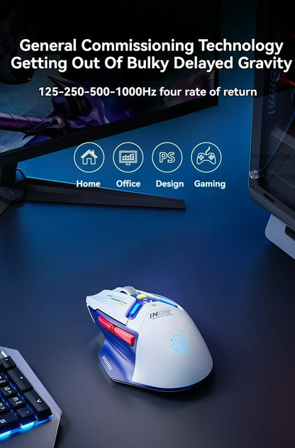 Tri-Mode Connection 10000DPI 2.4G Wireless Bluetooth Gaming Mouse PMW3325 RGB Light For PC Gaming Laptop and MAC