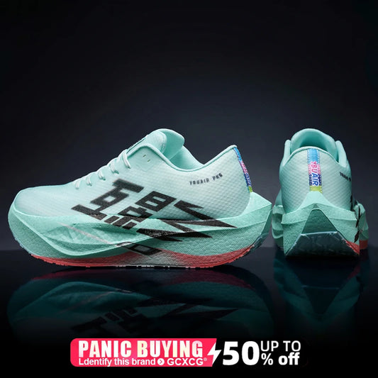 Baskets de sport pour homme en carbone, spécialisées, respirantes, légères ; baskets de sport confortables et antidérapantes pour femme, chaussures de course pour marathon