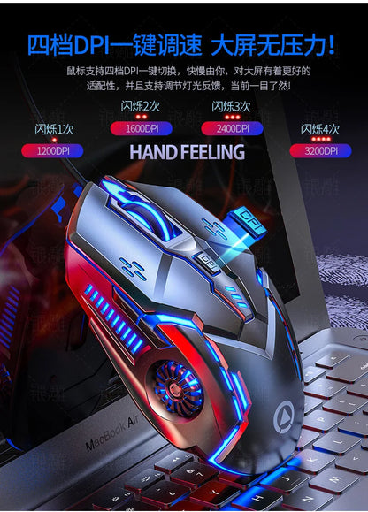 Laser Mouse for PC Gamer Gaming Mouse Ergonomic Mice with LED Backlit USB Mice for Computer Gamer Girl Mouse for Laptop