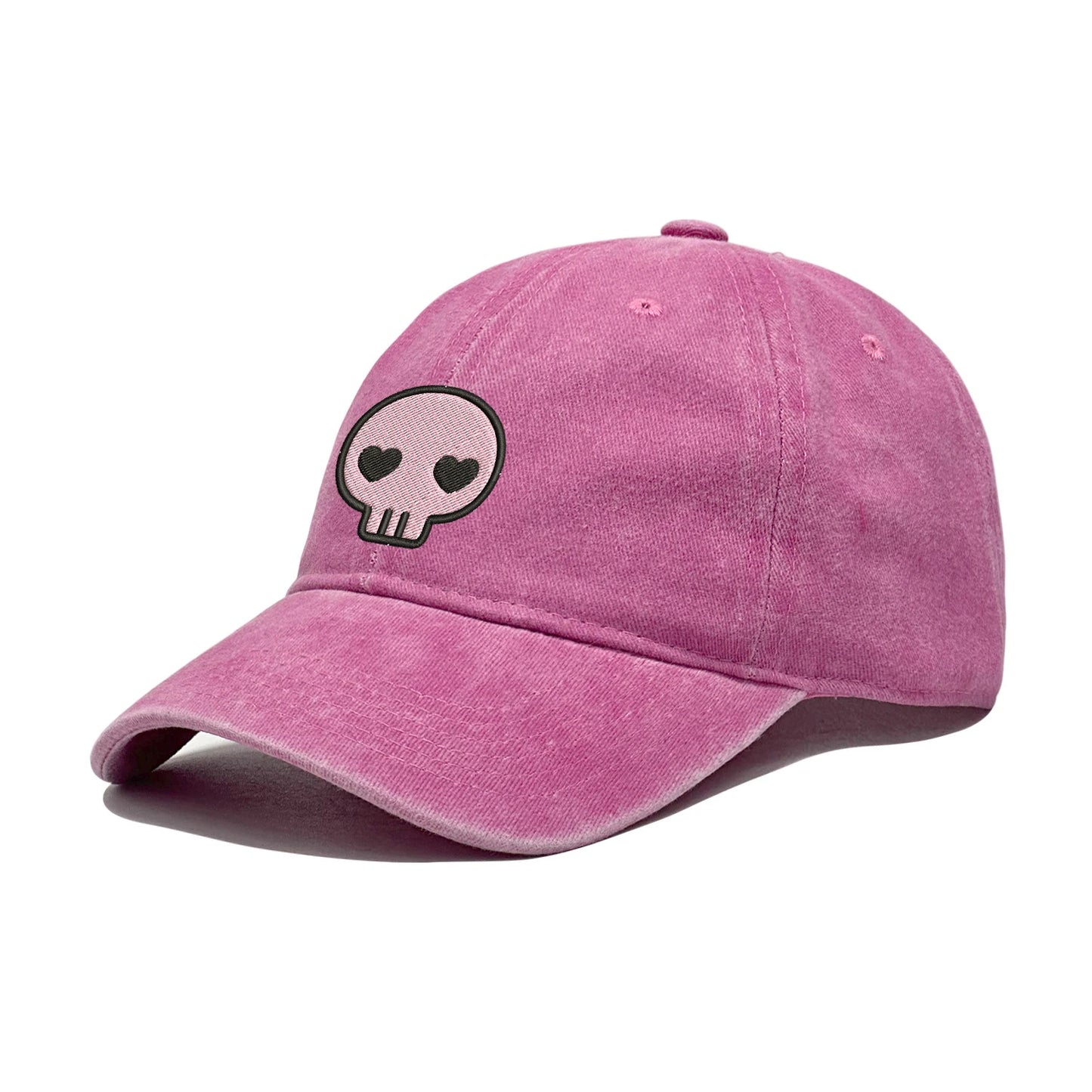 Retro Washed Distressed Baseball Cap Skull Embroidered Dad Hat Men Women Casual Adjustable Outdoor Sun Hat 260617