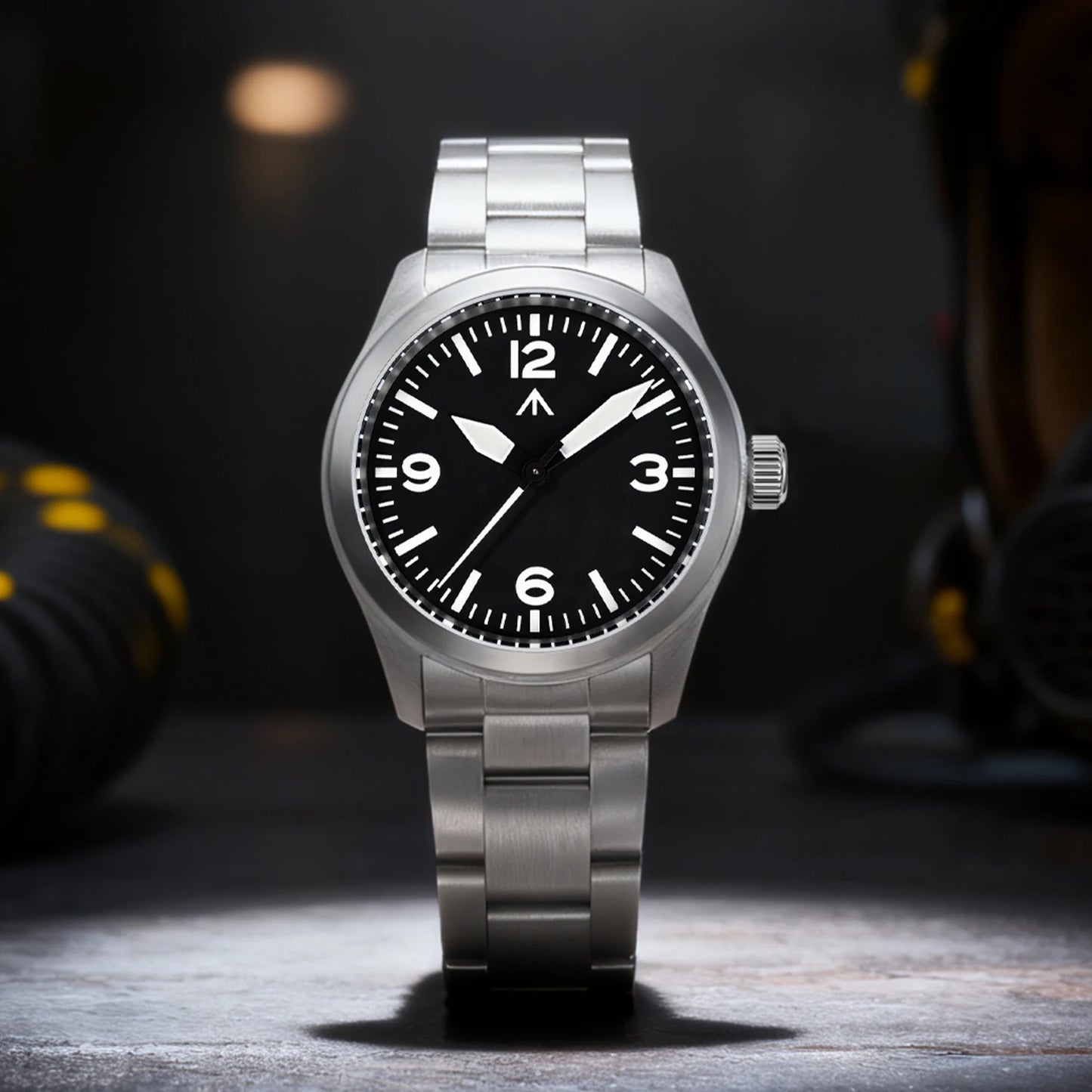 Militado ML08 V2 Vintage-Quarzuhr Military VH31-Uhrwerk Doppeltes Saphirglas C3 BGW-9 Leuchtend Wasserdicht 38mm Uhr