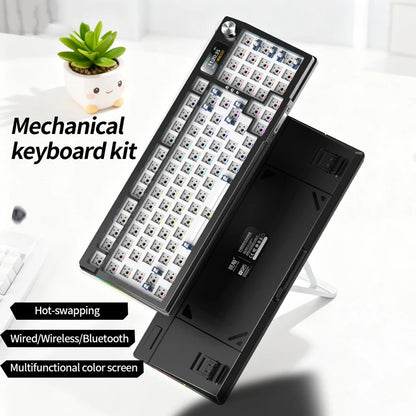 YINDIAO Y95 Keyboard Kit Hotswap TFT Screen Full RGB Backlit 2.4GHz Bluetooth Wireless Custom DIY Mechanical Keyboard