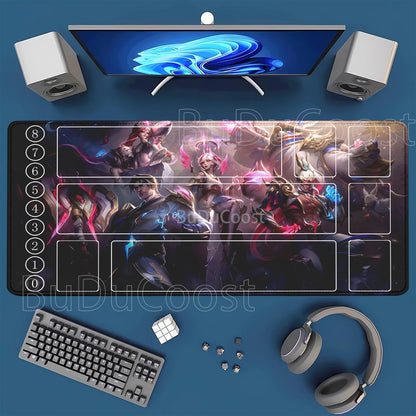 HD-tulostettu leikkimatto League of Mouse Pad Legends Riftbound -sarja TCG LOL-kortti 600x350 mm toimisto Ommellut reunat Lautapeli Pöytämatto