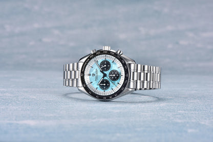 Montre pour homme PAGANI DESIGN « New Moon » – Montre à quartz de luxe, chronographe, verre saphir avec traitement antireflet, lunette en céramique, aiguilles luminescentes