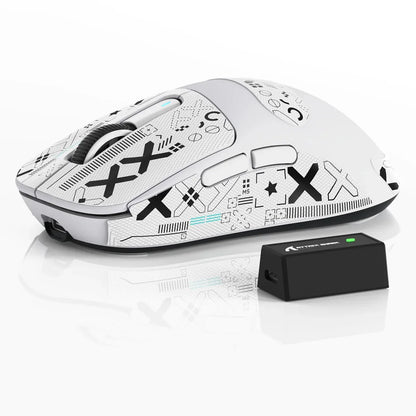ATTACK SHARK X3/X3PRO 4K/8K trådlös gamingmus, 26K DPI, tri-mode (trådbunden/2.4GHz/BT5.2), lätt, PAW3395-sensor för gamers
