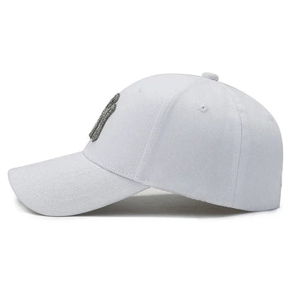 MY Rhinestone-kasket til kvinder – forår og efterår – streetwear, casual, udendørs, Duck Tongue-kasket, mode, alsidig baseballkasket, solskærm