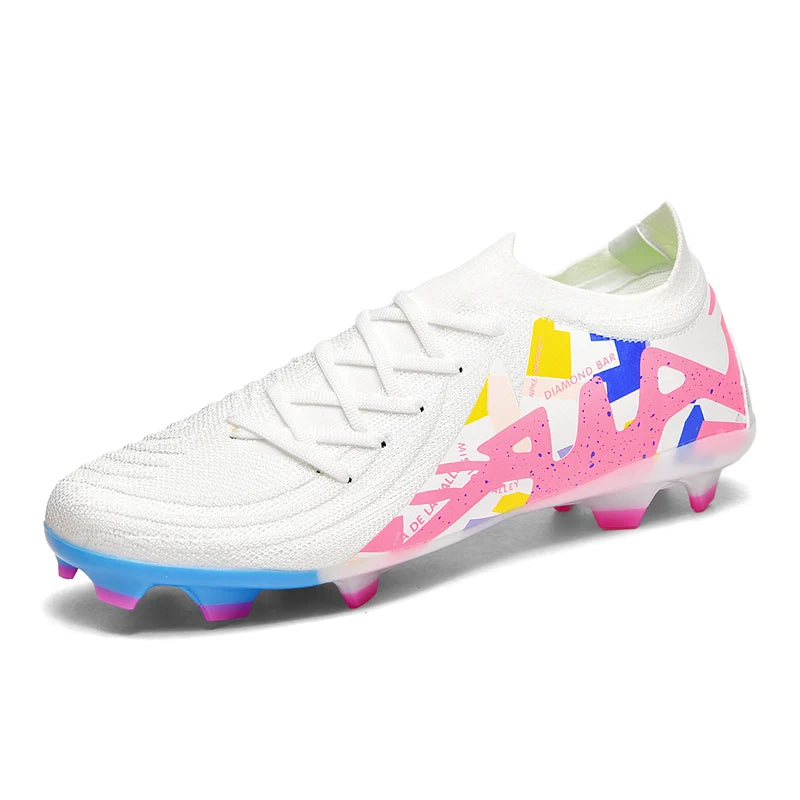 New Men Soccer Shoes Adult Non-Slip Boys Adult Futsal Sport Football Boots Grass Cleats Indoor Ultralight Turf Comfortable