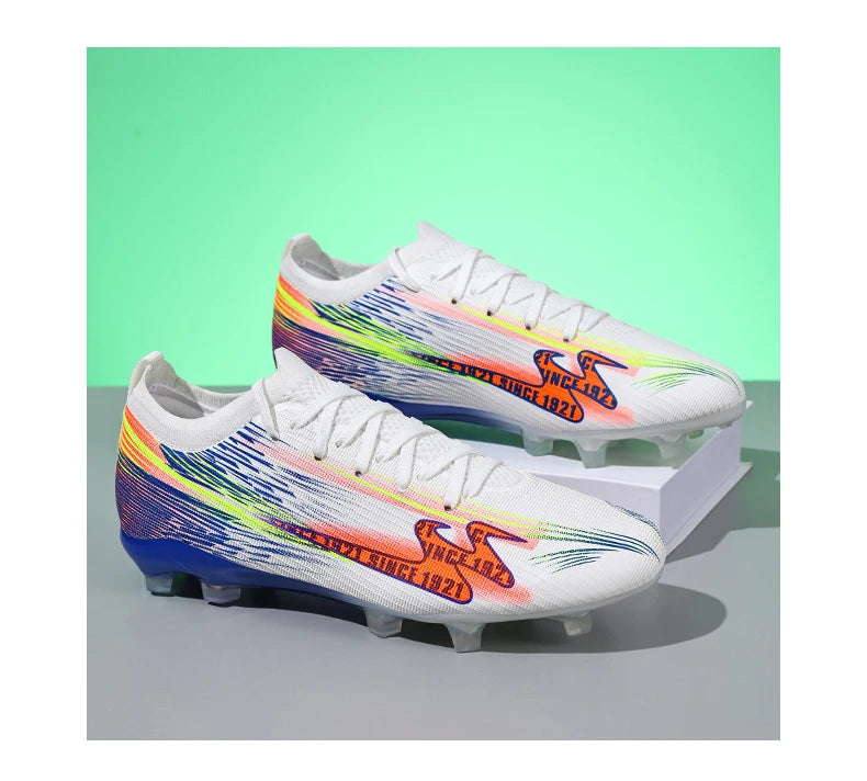 Chaussures de football pour adolescents, adultes, hommes et femmes, crampons universels TF FG tout terrain, chaussures de football avec clous de sol