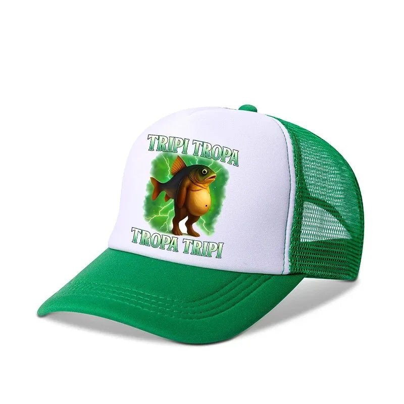 Italian Brainrot Baseball Caps Funny Anime Print Tung Tungtung Sahur Hats Summer Adjustable Fmaliy Headdress Cap Birthday Gifts