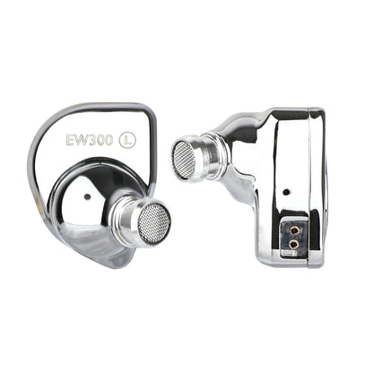 SIMGOT EW300 HiFi Hybrid IEM Earphones 1DD+1Planar+1PZT Driver Wired Earbuds with Detachable Nozzles Silver-Plated OFC Cable for Music