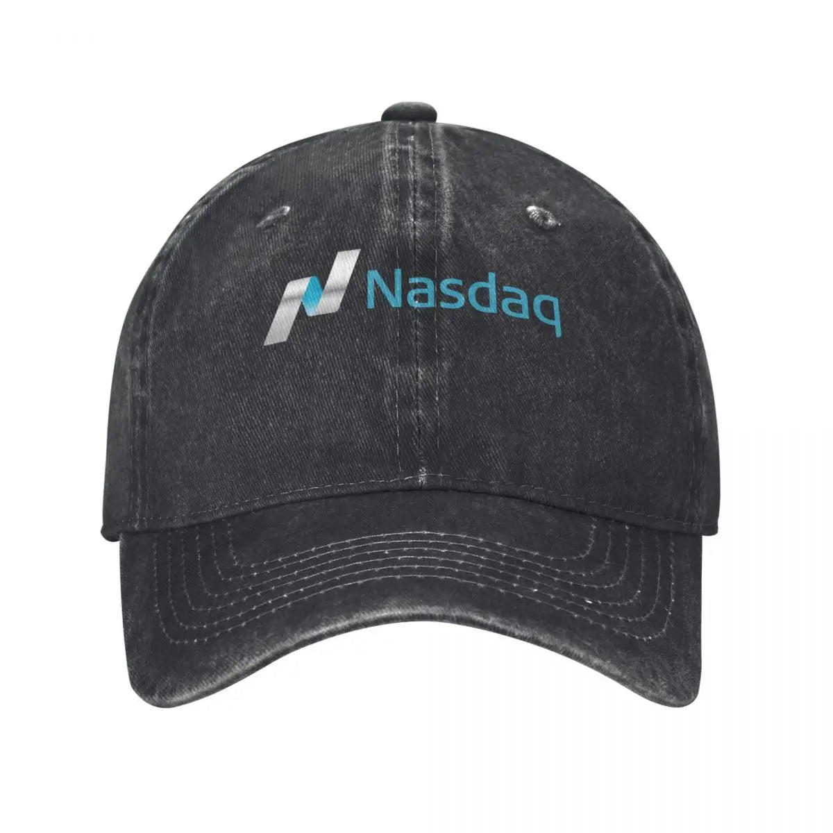 Nasdaq Logo, Knitted Texture demin Trucker Hat Lightweight Men's Cap Cap Man Summer