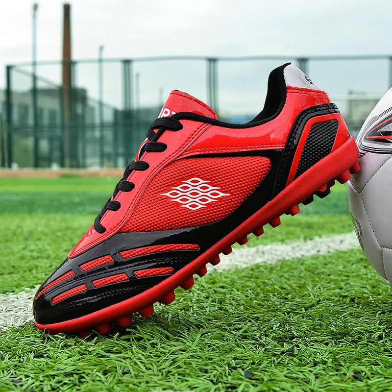 Chaussures de Football pour hommes, bottes de Football sur gazon, clous de sol fermes, baskets antidérapantes pour garçons, baskets originales d'entraînement sur le terrain en plein air