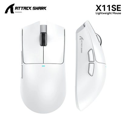 ATTACK SHARK X11 Gaming Mouse and X11 SE Wireless Mouse 22000 DPI, PAW3311 Sensor, BT/2.4G/Wired, 59g Lightweight, 2000W Clicks