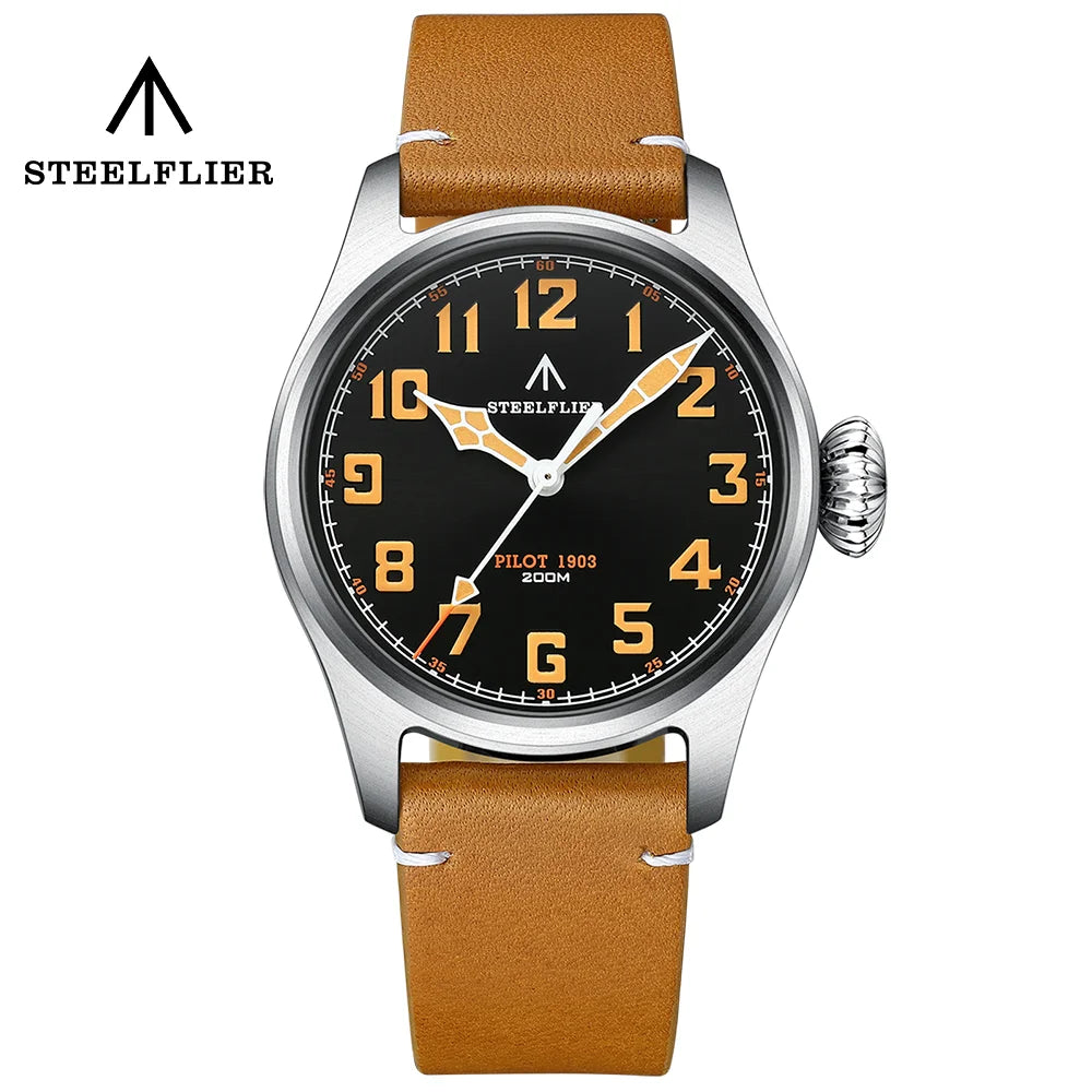 STEELFLIER Officieel SF740V Nieuw quartz-polshorloge Super C3 Lichtgevend 200 m waterdicht VH31 Mute-uurwerk Herenmode Zakelijk horloge
