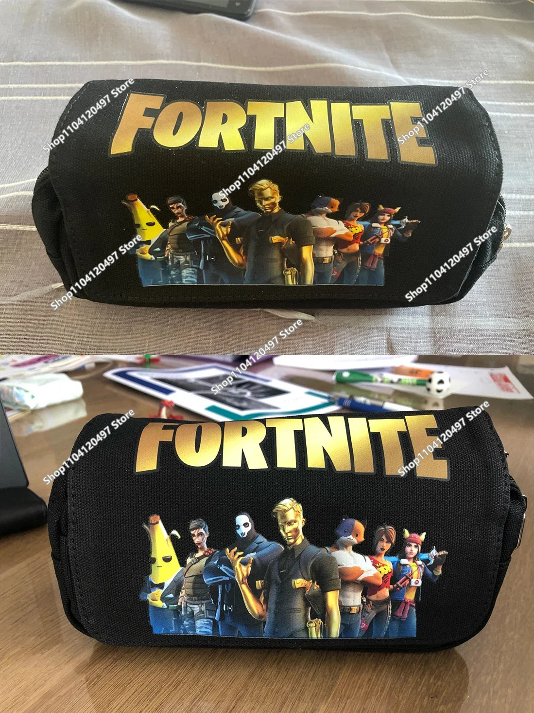 Fortnite Anime Character New Backpacks Cartoon Battle Royale Student 3-piece Set Book Bag Meal Box Pen Bag Anime Gifts