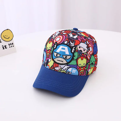 Avengers Iron Man Spiderman Hulk Captain America Baseball cap Cosplay Hat Kids Child Canvas Embroidery Hat Peaked Cap Adjustable