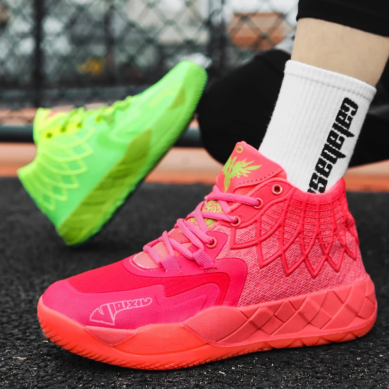 The youth actual combat basketball shoe movement outdoor comfortable cushioning wear-resisting fashion breathable high quality