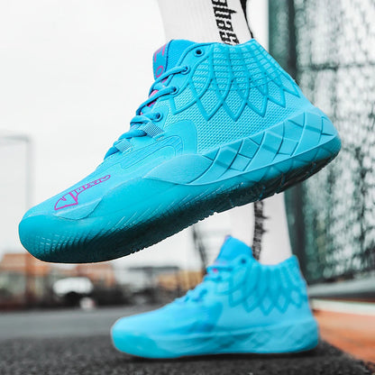 The youth actual combat basketball shoe movement outdoor comfortable cushioning wear-resisting fashion breathable high quality