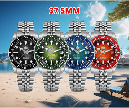 San Martin 40mm Men's Luxury Diver Watch Miyota 9015 Enamel Sunburst Dial Automatic Mechanical Wristwatch Waterproof 200m SN0148