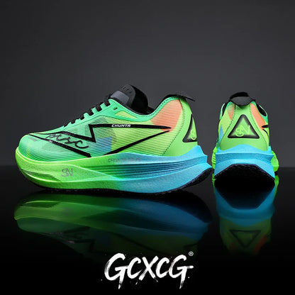 Men Running Shoes Carbon Board Speciality Marathon Sports Breathable Lightweight Women's Comfortable Nonskid Chunta Sneakers