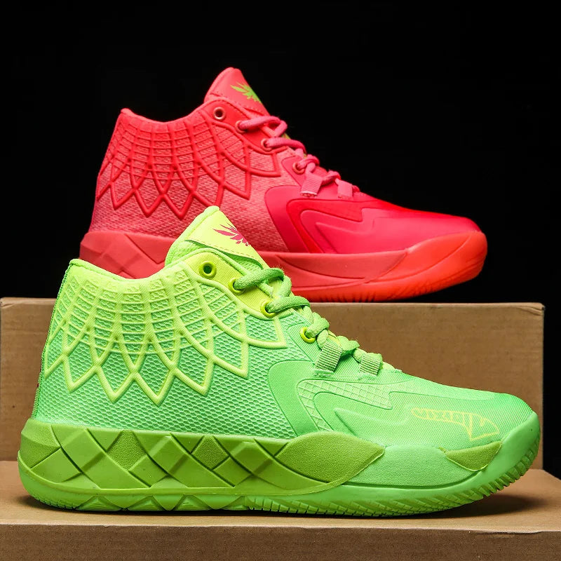 The youth actual combat basketball shoe movement outdoor comfortable cushioning wear-resisting fashion breathable high quality