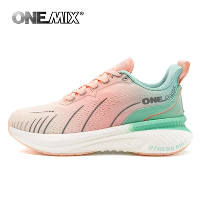 ONEMIX Νέα Παπούτσια Τρεξίματος με Αντικραδασμική Προστασία για Άνδρες, Κατάλληλα για Βαρείς Δρομείς, Δέσιμο με Κορδόνια, Αθλητικά Γυναικεία, Αντιολισθητικά Outdoor Sneakers για Άνδρες