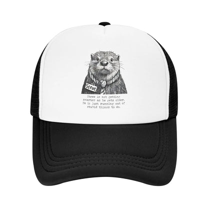 Unisex Steve Is Not Getting Smarter As He Gets Older Otter  Trucker Hats Mesh Baseball Cap Dad Hat  Adjustable Trucker Cap