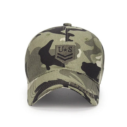 New Spring and Autumn Cotton Soft Top Hat Outdoor Leisure All-Match Sun Visor Baseball Cap Camouflage Duckbill Cap