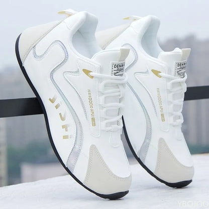 Große Herren-Freizeitschuhe für Frühling und Herbst mit neuer dicker, höhenerhöhender Sohle – trendige, vielseitige flache Sportschuhe für Herren