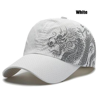 New Style Summer Baseball Cap Quick-Drying Air Hole Chinese Dragon Fashion Unisex Outdoor Casual Sports Sun Visor Trucker Hats