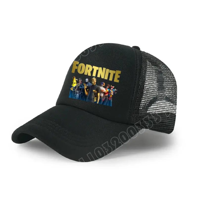 Fortnite Baseball Cap Cartoon Game Printed Hat Kids Summer Breathable Mesh Hat Adjustable Peaked Cap Childrens Birthday Gift