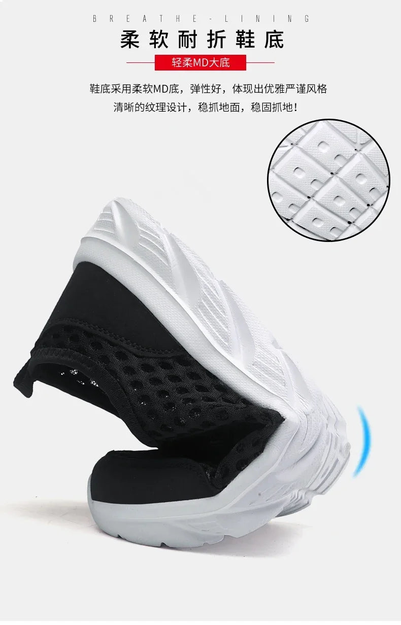 YRZL Lightweight Men's Casual Shoes, Breathable Slip-On Male Casual Sneakers, Anti-Slip Men's Flats, Outdoor Walking Shoes Size 39-46