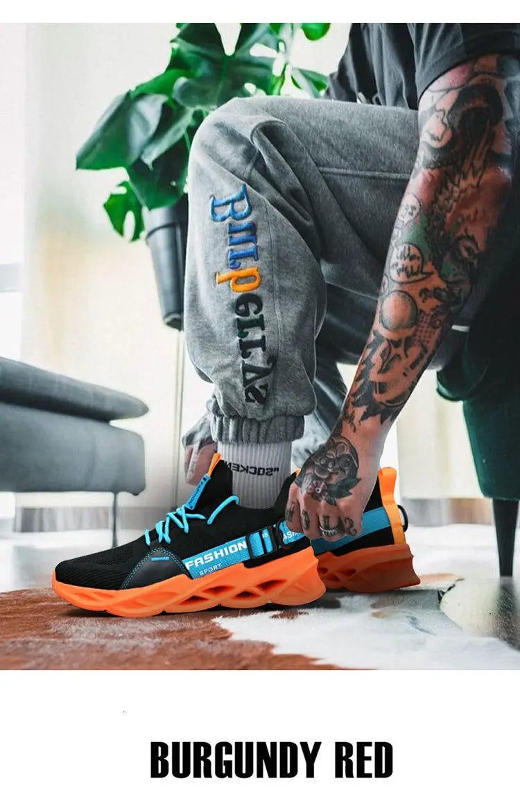 Hot Sale Fashion Purple Casual Sneakers Women Men Blade Running Shoes Big Size 48 Light Breathable Sports Shoes Men Mesh Sneaker