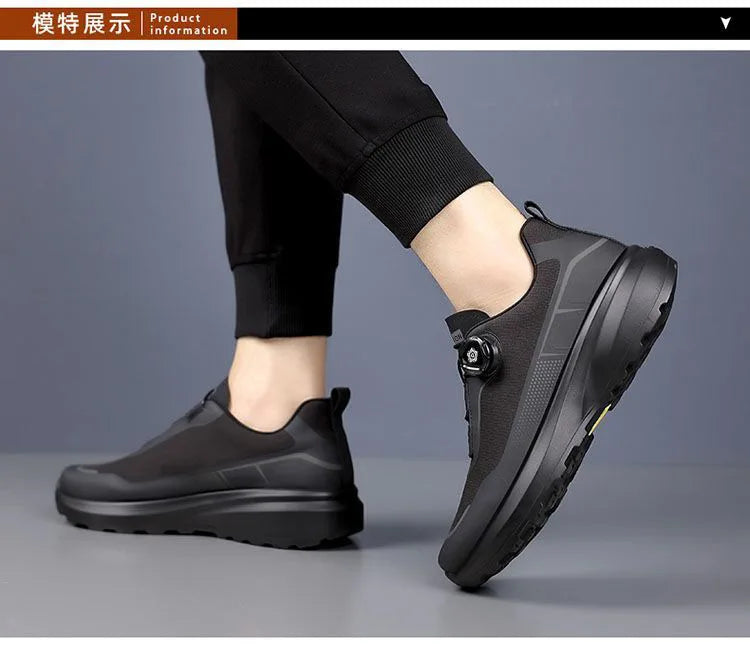 Outdoor men's sneakers 2026 new spring and summer thick soled sports shoes men's hiking daddy shoes casual footwear for men