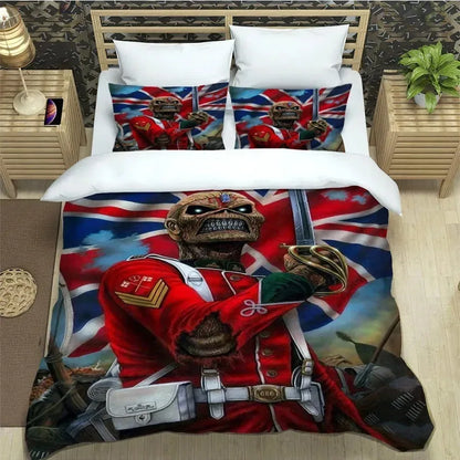 3D Rockband I-Iron-M-Maiden Bettwäsche-Sets – exquisites Bettwäscheset, Bettbezug, Bettwäscheset, luxuriöses Geburtstagsgeschenk